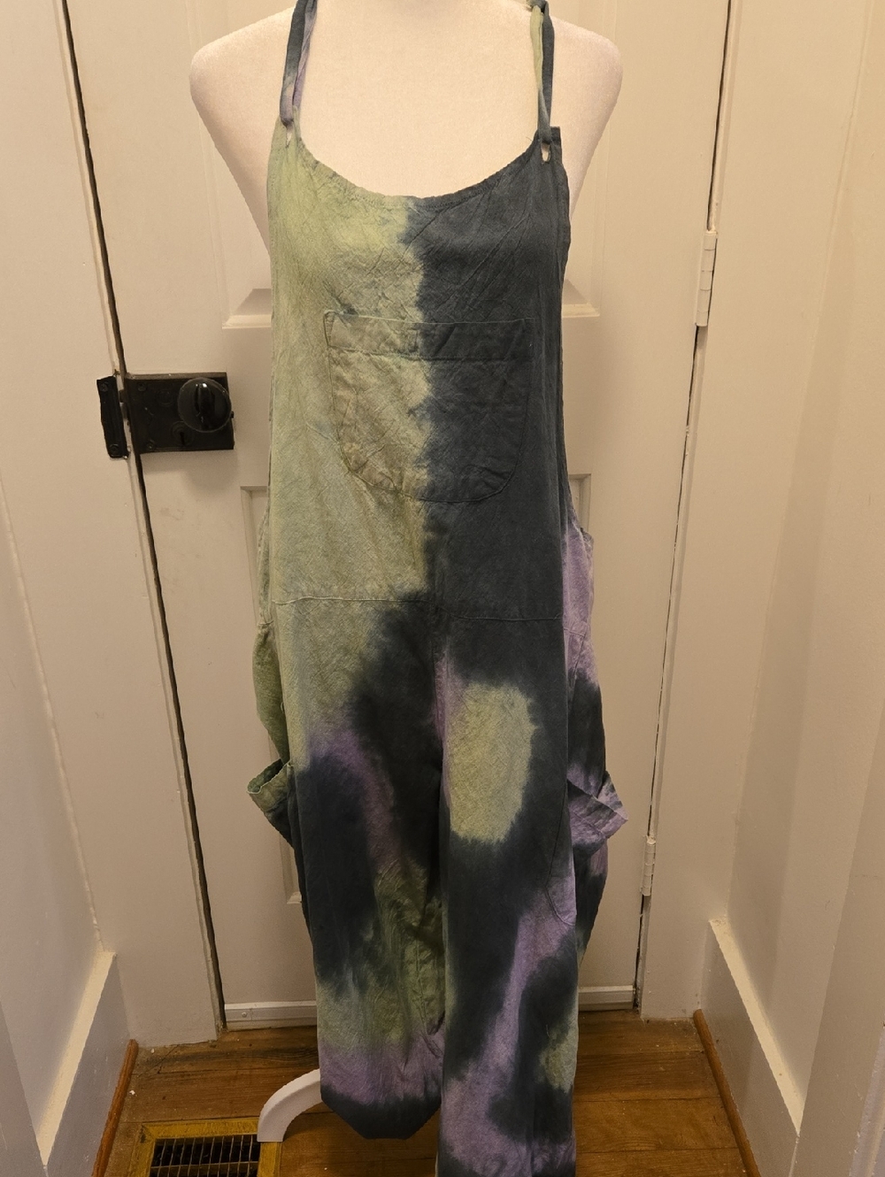 Lakhays LA BOHO Jumper Green and Blue Tie Dye M/L